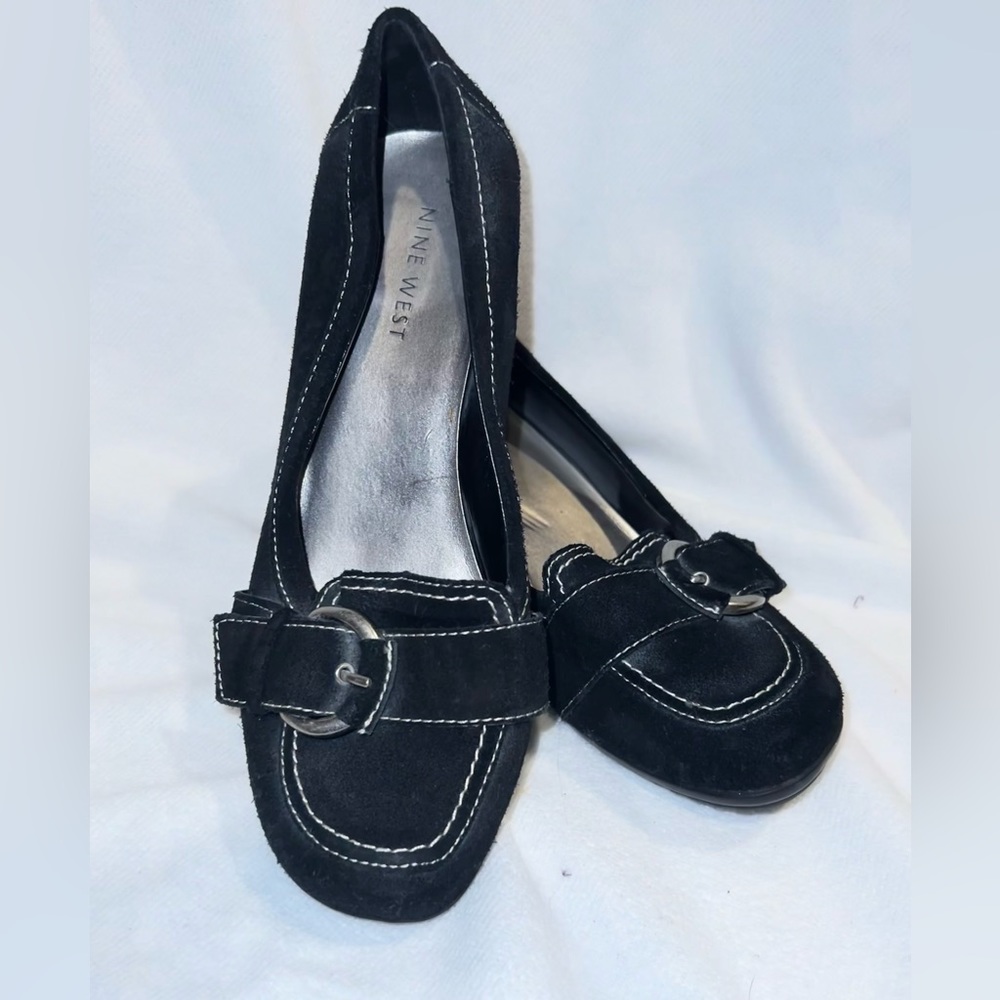 Nine West Meesha Suede Moc-Toe Wedge
